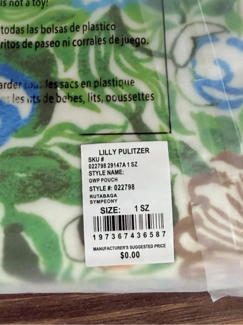 Lilly Pulitzer Cosmetic Pouch: Rutabaga Sympeony
